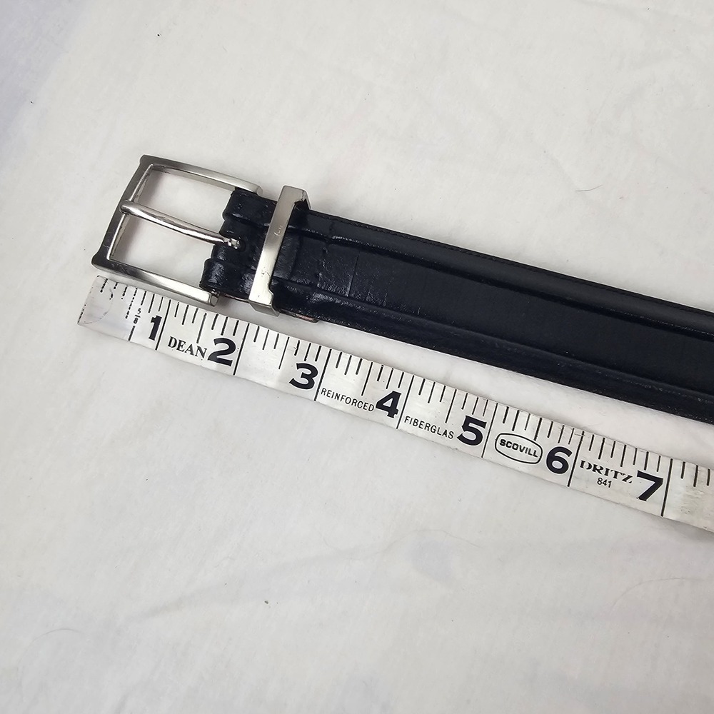Cubavera Black Cowhide Lined Italian Full Grain Leather Mens Belt IV32003 Sz 36 - Picture 9 of 10